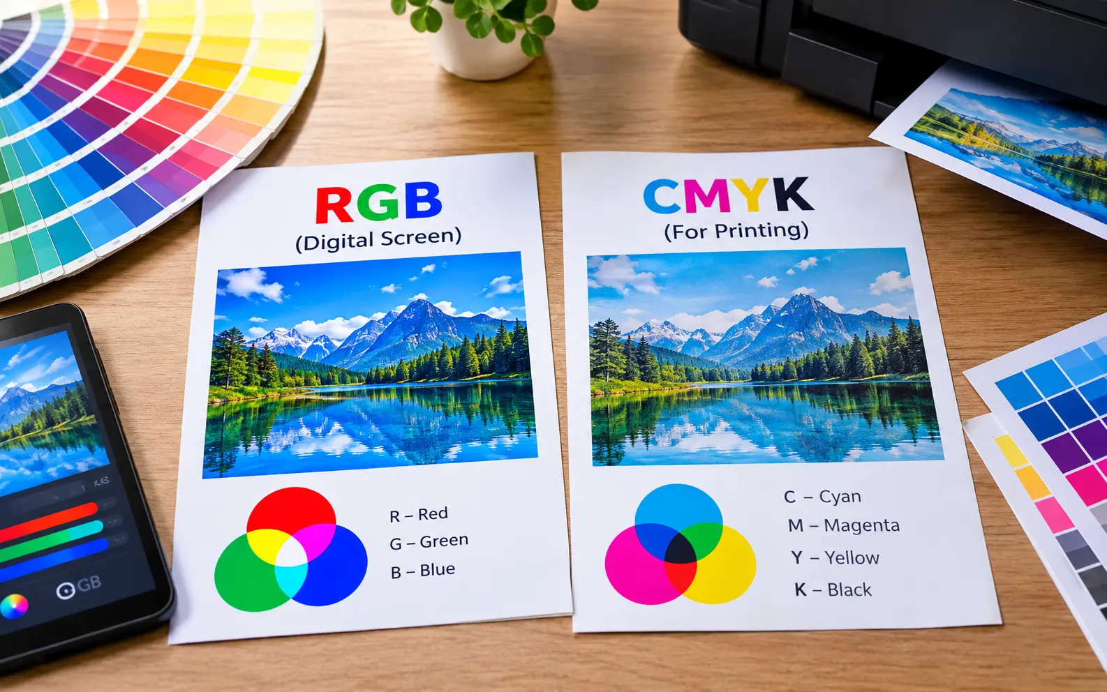 RGB vs CMYK for Printing: What Actually Happens to Your Colors